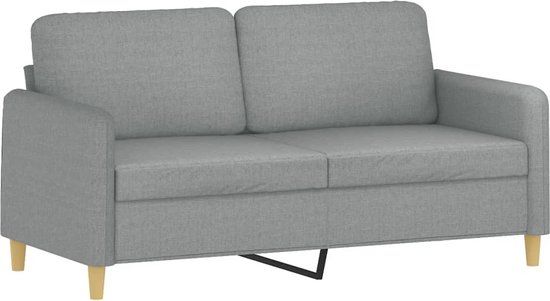 vidaXL Tweezitsbank 140 cm stof lichtgrijs