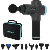 Medivon Gun - Pistolet Massage Musculaire Percussion - MV-GUNACTIVEX Sans Fil 30 Vitesses 10 Embouts - Pour Récupération Sportive Soulagement Douleurs Tissus Profonds