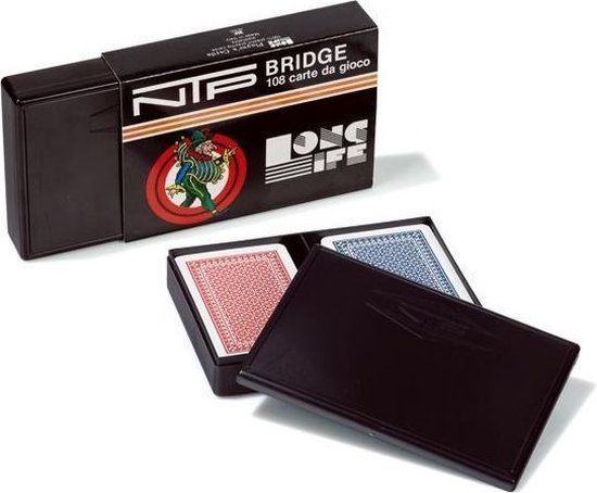 Dal Negro Speelkaarten Bridge - Rood/Blauw - 2-delig
