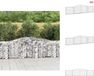 vidaXL Gabions - 25 pieces - arched - 400x30x80/100 cm - iron