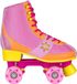 Nijdam Rolschaatsen - Chevron - Fuchsia/Oranje/Geel - Maat 33/34 - Roze - Meisjes