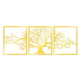 Elegant gouden decoratieve metalen wandaccessoire (3 stuks), 49 x 60 cm
