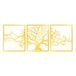 Elegant gouden decoratieve metalen wandaccessoire (3 stuks), 49 x 60 cm