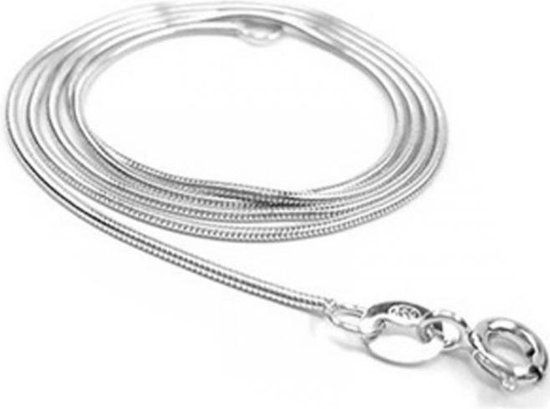 Rhylane Basics Slang Ketting - Verguld Zilver - 50cm - Zilver - Dames