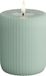 Deluxe Homeart Solid Stripe LED Kaars Salie Groen 7,5 x 10 cm