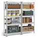 SONGMICS Étagères de rangement robustes, set de 2, étagère de garage, 30 x 75 x 150 cm, supporte jusqu'à 875 kg, montage facile, étagère de rangement, étagères réglables, argent GLR451E01