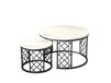 Lot de 2 tables basses gigognes effet marbre