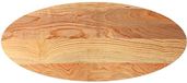 vidaXL Tafelblad 140x60x2 cm ovaal massief eikenhout lichtbruin