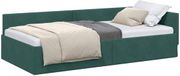 vidaXL Hoekbedframe Donkergroen Fluweel 80 x 200 cm