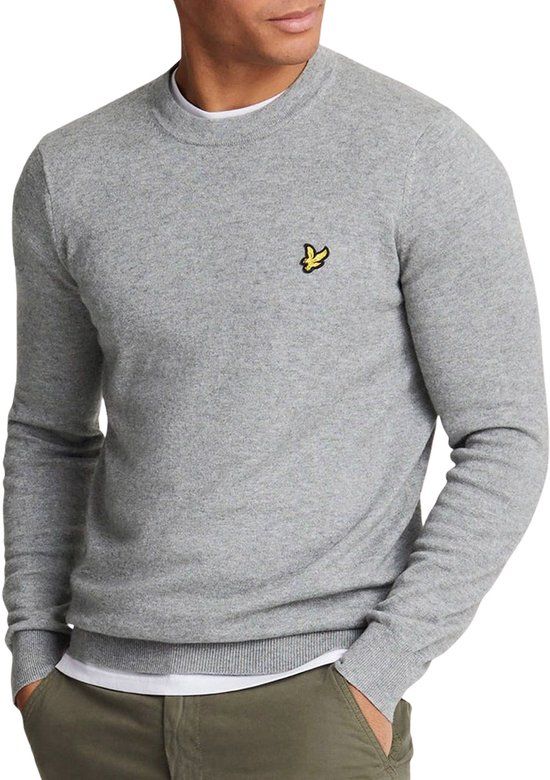 Lyle &amp; Scott Lyle & Scott Cotton Merino Crewneck Sweater Heren - Maat M