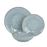 WeHome Bordenservies voor 6 personen, 18-delige bordenset, kleurrijke keramische borden, moderne borden, vaatwasmachinebestendig, magnetronbestendig (blauw)