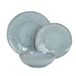 WeHome Bordenservies voor 6 personen, 18-delige bordenset, kleurrijke keramische borden, moderne borden, vaatwasmachinebestendig, magnetronbestendig (blauw)