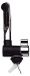 Londen Robinet de cuisine Robinet de lavabo - Noir et chrome - Raccords de tuyau 45° - Ø 22 mm alésage