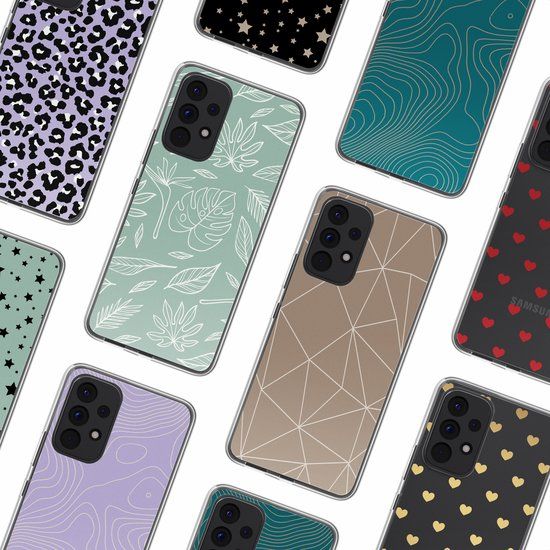 imoshion Hoesje - Geschikt voor Samsung Galaxy A53 - Design hoesje - Leaves Line-Art