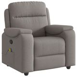 VidaXL Massagestoel verstelbaar stof taupe