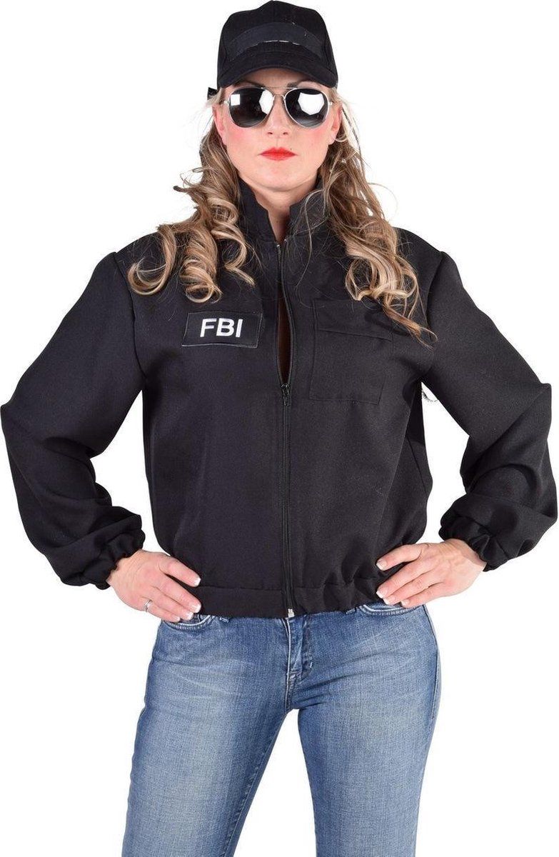 Magic by freddy Politie & Detective Kostuum | Zwart FBI Politiejas Vrouw | XL / XXL | Carnaval