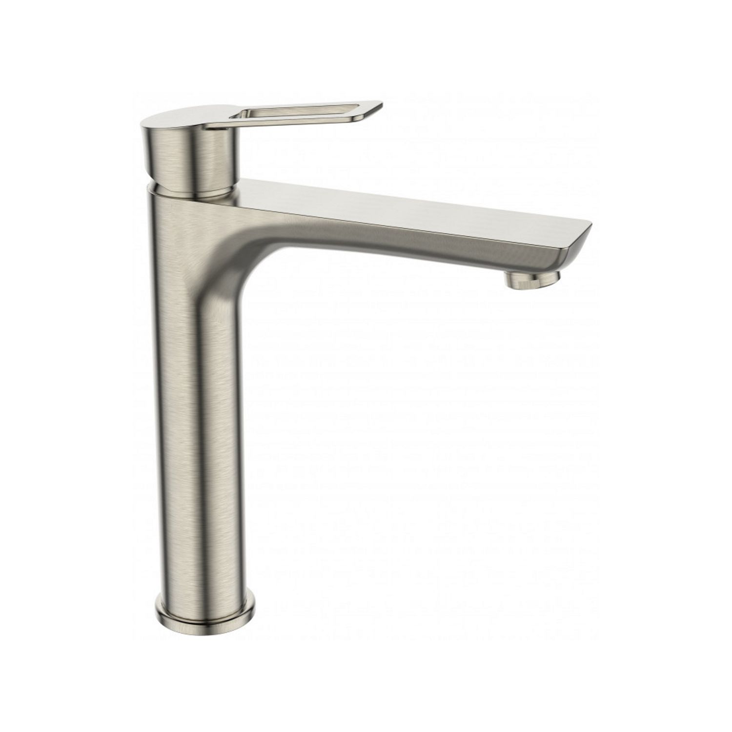 SANIMAR Braga Verhoogde Wastafelkraan - Geborsteld Inox