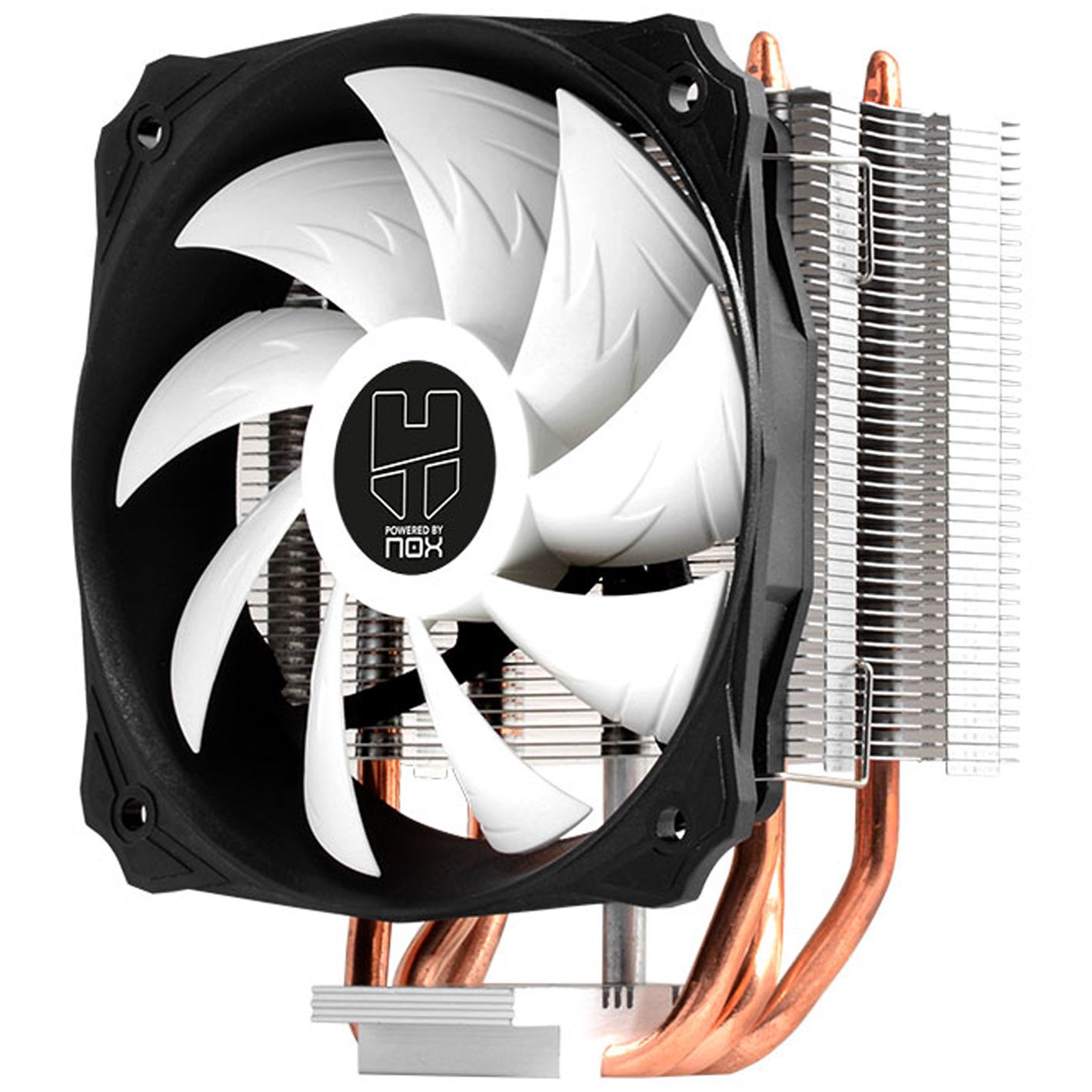 Nox H-212 - CPU Cooler - 130W - Black, White, Aluminum, Copper