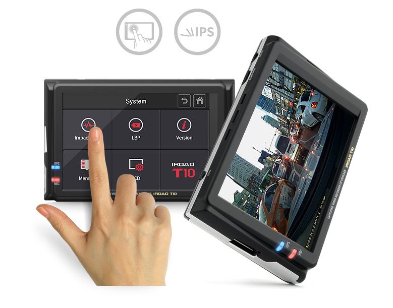 IROAD T10 2CH Full HD WiFi Dashcam met Touchscreen 16GB