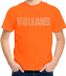 Bellatio Decorations Shoppartners Bv Glitter Holland t-shirt oranje met steentjes/rhinestones voor kinderen - Oranje fan shirts - Holland / Nederland supporter - EK/ WK shirt / outfit M