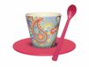 iDrink Cup and Saucer with Spoon Set "PAISLEY" in RPET BPA Free Kop en Schotel met Lepelset ‎8x8x11cm 130gr