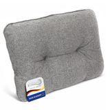 Beautissu BeauFlair – Outdoor Lounge Rugkussen 60x40cm – Tuinkussen 12cm dik – Hoes Vuil & Waterafstotend – Lichtgrijs
