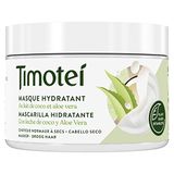 Timotei Vochtinbrengend masker voor droog haar met kokosmelk en aloë vera, met ontwarringsmiddelen van plantaardige oorsprong, 98% natuurlijke ingrediënten, zonder siliconen, 300 ml