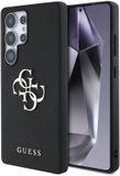 Guess 4G Metal Logo Saffiano Backcover Samsung Galaxy S25 Ultra - Zwart