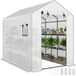 Outsunny Kas Polyethyleen 143x215x190cm Wit