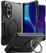 Ringke Alles - Hoesje Geschikt voor Samsung Galaxy Z Fold 8 - Compatibel met MagSafe / Qi2 - Rugged Back Cover - Beschermhoes 360° Draaibare Magnetische Standaard - Zwart