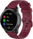 By Qubix Qubix - Sportband met motief - Wijnrood - Smartwatch bandje 22mm - Geschikt voor Garmin Vivoactive 4 / 4L