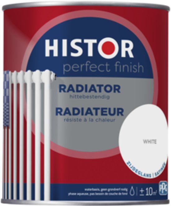 Histor Perfect Finish Radiatorlak - 0,75L - RAL 9010