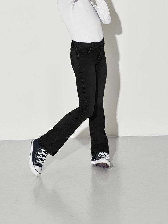 ONLY KOGROYAL LIFE REG FLARED PIM600 - Meisjes Jeans - Maat 140 - Black Denim