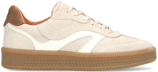 Manfield - Dames - Beige suède sneakers - Maat 42