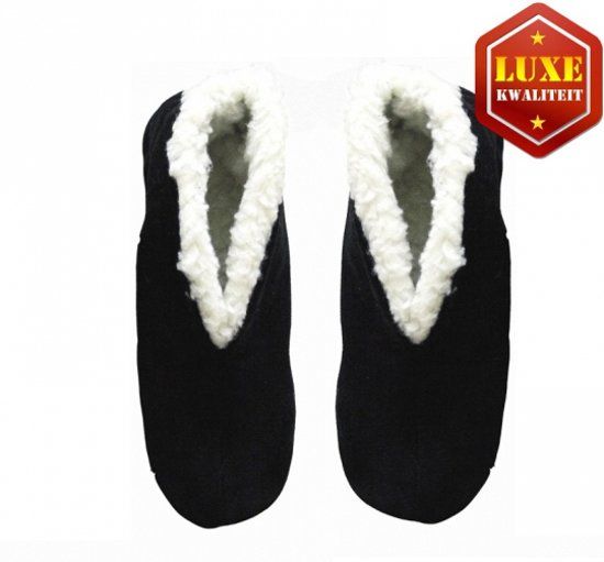 Bernardino Zwarte echte suede Spaanse sloffen heren maat 40