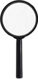 Gerimport Vergrootglas/Loep - zwart - kunststof/glas - D60 mm - speelgoed