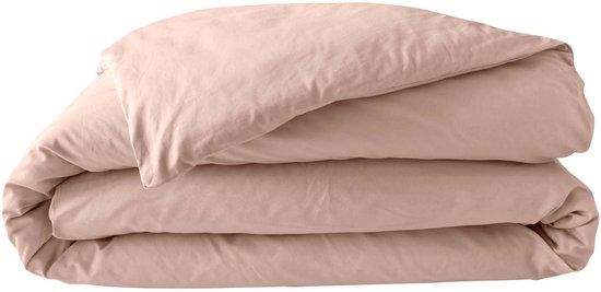douceur L3C SI Dekbedovertrek Percale Effen Katoen Roze Tweepersoons 240x260 cm
