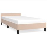 VidaXL Bedframe met hoofdeinde zonder matras Cappuccino 90x200 cm