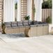Maison Exclusive - Ensemble de jardin, composé de 10 pièces avec coussins, couleur : beige, matériau : polyrotin