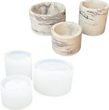 JESMONITE Unicraft Siliconen mal set bloempotten rond