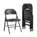 COSCO Set van 4 gestoffeerde klapstoelen van vinyl, zwart