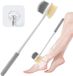 Unyqoos® Bouillotte longue avec double tête de brosse pour un soin des pieds facile