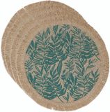 Creative Toys Creative Tops Placemats, Set van 4 Stuks, Geweven, Groene Bladeren, 42 cm