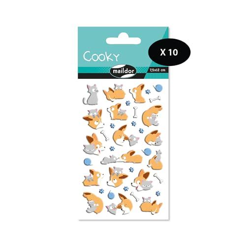 Maildor CY014Opack - 3D Stickers - Small Dogs - 10 Pack