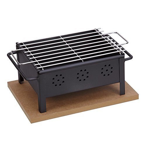 - Sauvic 02905-tafelbarbecue met grillrooster van roestvrij staal, 25 x 20 cm
