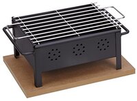 - Sauvic 02905-tafelbarbecue met grillrooster van roestvrij staal, 25 x 20 cm