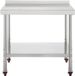 Latios Table de travail en inox - Plan de travail de cuisine mobile - 76,2 x 61 x 89 cm - 200 kg