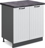 Vicco Fame-Line Wastafelkast – 80 cm, WB Antraciet Wit Landhuis