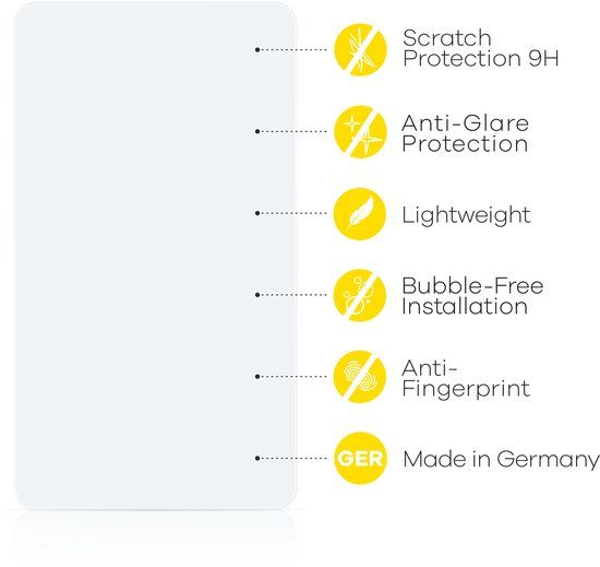 upscreen - Screenprotector voor Siltcon Vortex SI162 - Folie Beschermfolie Beschermglas matte