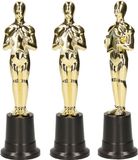 Merkloos / Sans marque Rubies Nederland b.v. Filmster/Oscar award beeldje - 10x - goud - 22 cm - Hollywood thema film trofee
